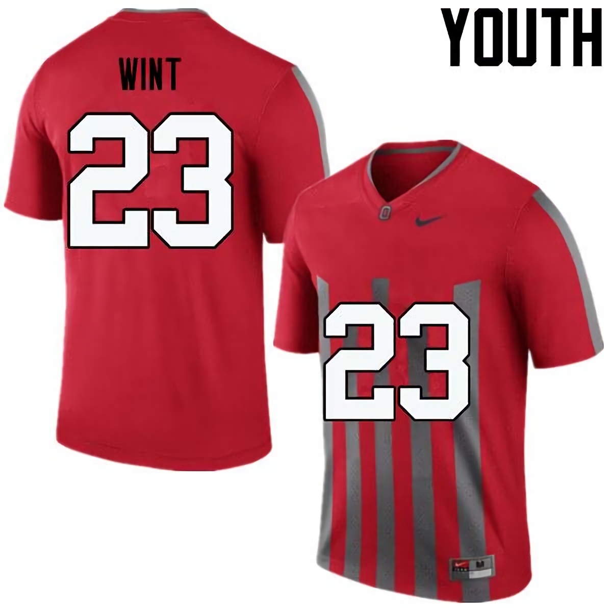 Jahsen Wint Ohio State Buckeyes Youth NCAA #23 Nike Throwback Red College Stitched Football Jersey OTM1556IZ